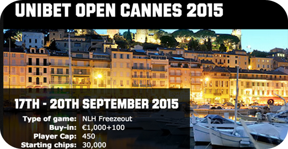 2015 Poker tournament Unibet Open in Cannes